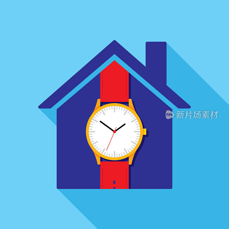 House Watch Icon Flat